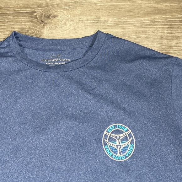 Vineyard Vines Performance Shirt Mens Medium Long Sleeve Fishing Graphic - Picture 2 of 11